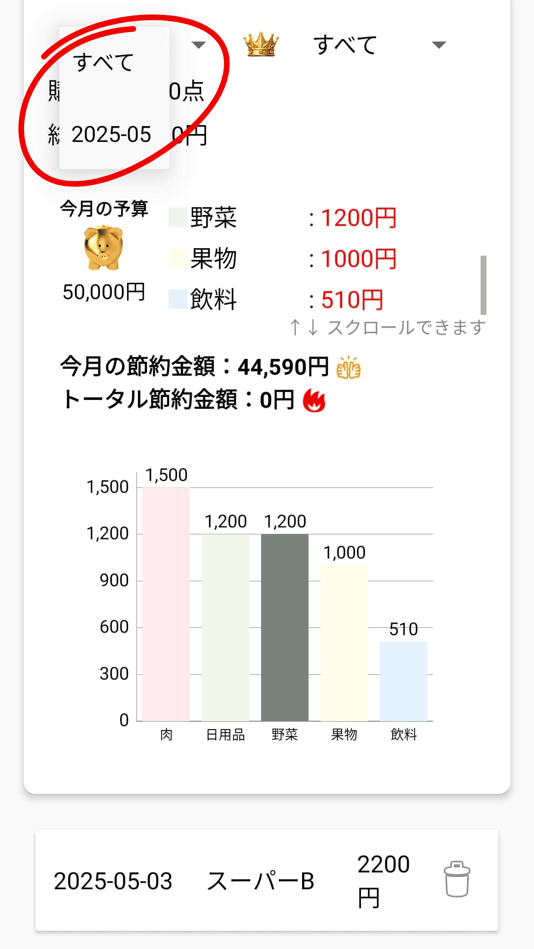 履歴表示